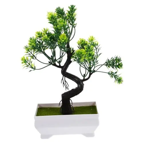 Produktbild: RORPOIR Künstliche Pflanze Bonsai Im Topf Realistische Dekoration Für Innenräume Ideal Für Tisch Büro Und Zuhause Grüner Fake Baum Für Stilvolle Akzente