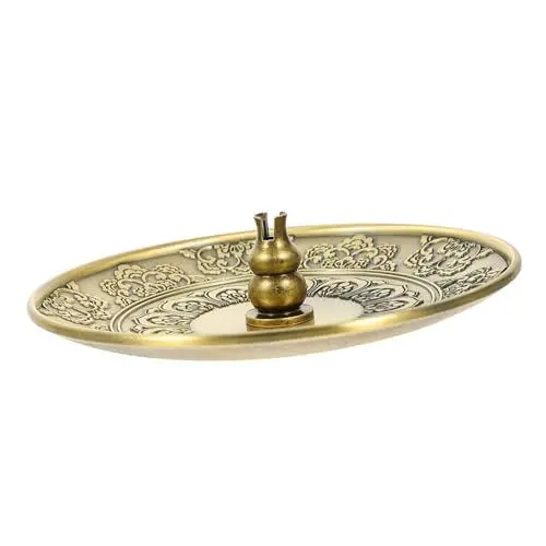 Produktbild: RORPOIR Tischdekoration 1 Satz Lotus Räucherstäbchen Blumenstäbchen-Räucherstäbchenhalter Retro-Räuchergefäß Ornament kreative Räucherschale Haushalt Tablett klassisch Dekorationen Kupfer