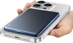 Produktbild: RORRY Mag-sync Power Bank für iPhone Magsafe, 5000mAh PD 18W 8.6mm Tragbares Magnetisch Powerbank, Externe Handy Akkus für iPhone 16 Pro Max 15 14 13 Samsung Xiaomi