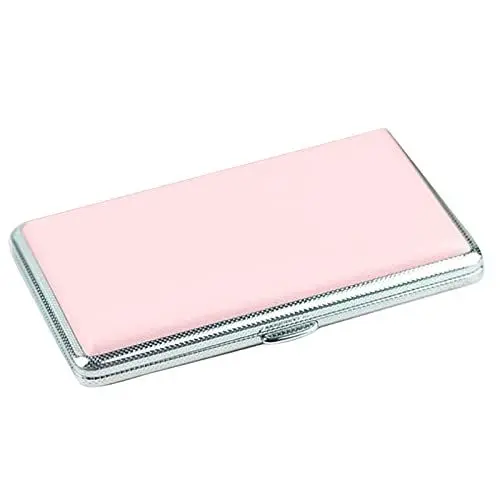 Produktbild: Rosa Zigarettenbox, Metall, Etui, rosa, Zigarettenetui, Damen, elegant, Zigarettenetui, Slim, Zigarettenetui für Damen, für 20 Zigaretten (Rosa)
