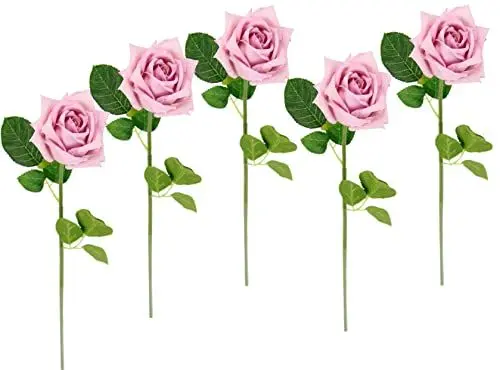Produktbild: Rose künstlich Deko Blumen Seidenrosen einzeln Bouquet Hochzeit Mittelstücke Dekorationen Floristik Einzelblume Stielblume Knospen Blütenzweig Zweig Blüten Kunstblume Blumen Dekozweig Kunstzweig