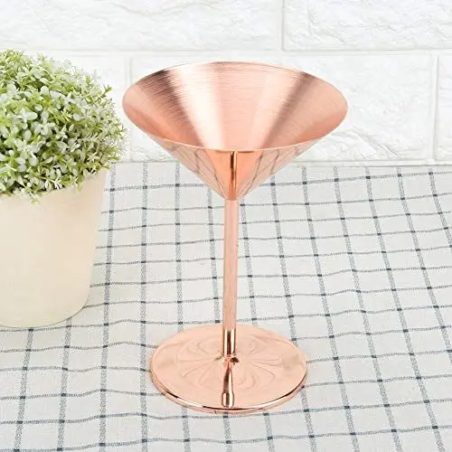 Produktbild: Roségoldener Edelstahlkelch, Cocktail- und Champagnerglas, Bargerät, Elegantes Design für Bars und Restaurants