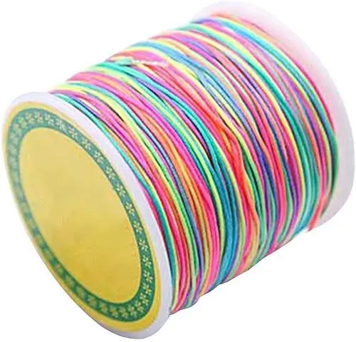Produktbild: 100 Schmuckherstellung Schnur Perlen Kordel 1mm bastelschnur für Armbänder Halsketten Schmuck Handwerk