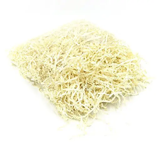 Produktbild: Deko Füllmaterial aus Papier für Verpackung Geschenkkorb 100g (Milch weiß)