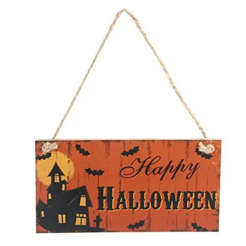 Produktbild: ROSENICE Holzschild zum Aufhänger Halloween Party Schilder Türschild Wand Deko