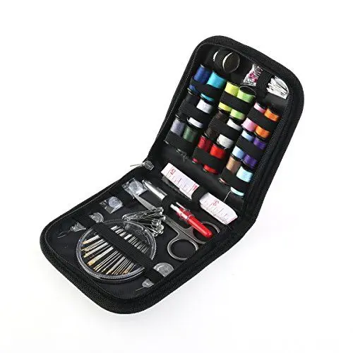 Produktbild: ROSENICE Nähzeug-Set Reise Nähzeug 58pcs Nähzubehör Nadeln Thread Scheren Set mit Reißverschluss Tasche aus Polyester
