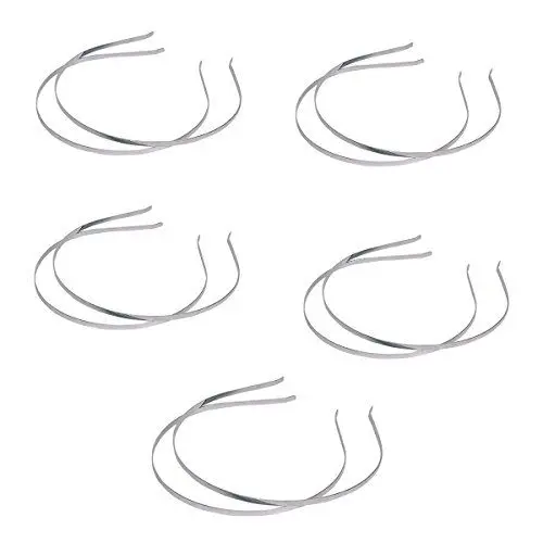 Produktbild: ROSENICE Stirnbänder Metall Haarband Haarreif Haarband DIY Zubehör Haar Hoop 7mm - 10 Stücke