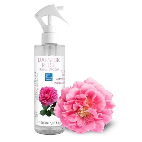 Produktbild: Rosenwasser aus Damascena-Rosen aus Bulgarien, 100% Natural ● Therapeutische, Reinigung und Entgiftung ● S.O.S. Sonnenbrand, Akne-Verhinderung und Ausgleich, Gesichtswasser 200 ml spray