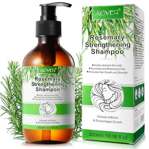 Produktbild: Rosmarin Shampoo,Rosmarin-Haarwuchs-Shampoo gegen Haarausfall–dünner werdendes Haar–für Männer und Frauen–stärkendes Rosmarin-Minz-Shampoo mit Biotin