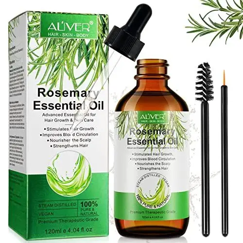 Produktbild: RosmarinöL Haare 120ml, Rosemary Oil For Hair, Rosmarin öL Haarwachstum Anregen, StäRkt Das Haar, RosmarinöL Bio FüR Das Wachstum Von Augenbrauen Und Wimpern