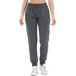 Produktbild: ROSS CAMP Jogginghose Damen - Sporthose Frauen Baumwolle, Trainingshose Fitness High Waist, Sweatpants Slim Fit Freizeithose Lang, Jogging Hose Laufhosen Modern Anthrazit/S
