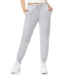Produktbild: ROSS CAMP Jogginghose Damen - Sporthose Frauen Baumwolle, Trainingshose Fitness High Waist, Sweatpants Slim Fit Freizeithose Lang, Jogging Hose Laufhosen Modern Grau/S
