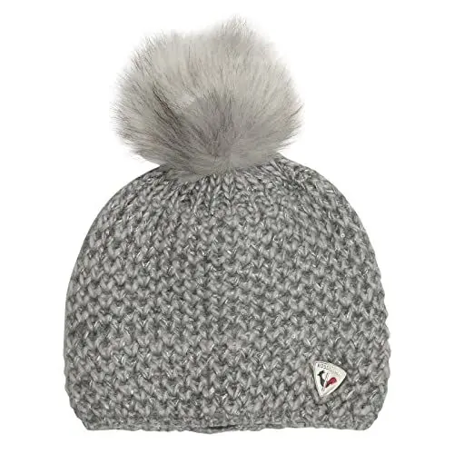 Produktbild: Rossignol Damen Mütze Strickmütze Bommelmütze Idy, Farbe:Grau, Artikel:-280 Heather Grey