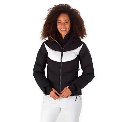 Produktbild: Rossignol W Signature Down Jacket Schwarz - Daunen Wasserdichte atmungsaktive Damen Daunenskijacke, Größe S - Farbe Bico