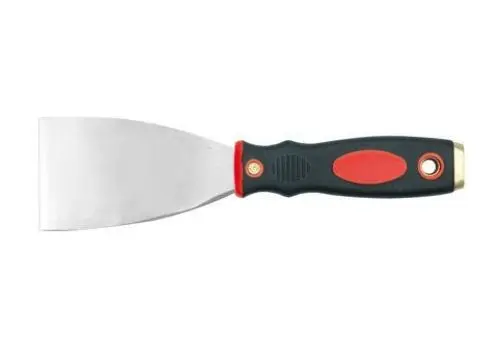 Produktbild: VOREL Rostschutz Spachtel 4 cm, Edelstahl, 40 mm Breite, 2-Komponentengriff, Profilierter Daumen-Griff, Aufhängeöse
