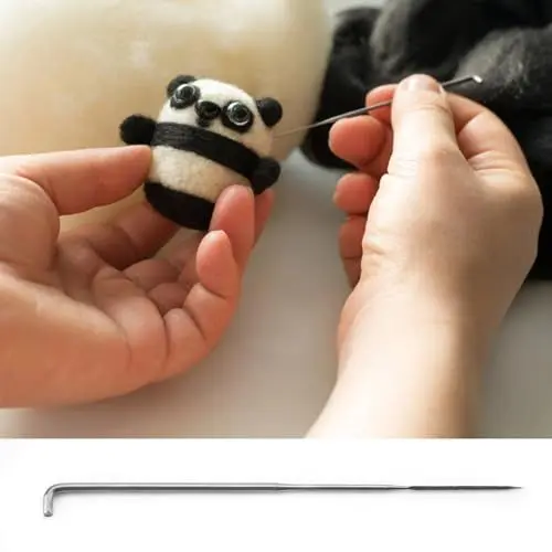 Produktbild: 100-teiliges Handwerkliches Wollfilz-Kits-Set, Nadelfilz-Werkzeug, Zubehör für DIY-Projekte, Sm-Größe, Wollfilz-Nadel-Set Zum Filzen (Dicke Nadel)