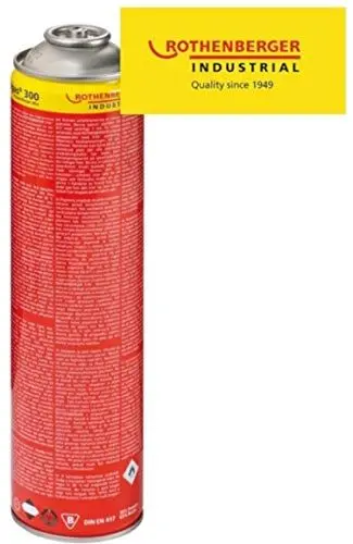 Produktbild: ROTHENBERGER Industrial Multigas 300 Gas Kartusche, 600 ml, 338g, Anschluss: 7/16“ EU, Norm EN 417 selbstverschließend,1 Stück