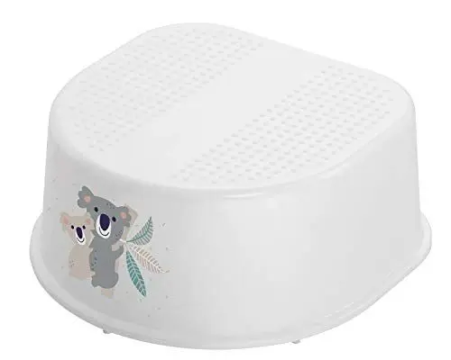 Produktbild: Rotho Babydesign Kinderschemel, Antirutschoberfläche und -füßchen, Niedliches Koala-Motiv, Bella Bambina, Weiß, 20024 0001 CQ
