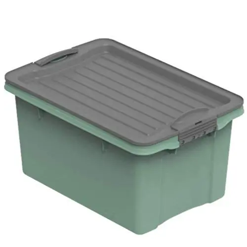 Produktbild: Rotho Compact Aufbewahrungsbox 4.5l mit Deckel, Kunststoff (PP recycelt) BPA-frei, grün, A5/4.5l (27.0 x 18.5 x 15.0 cm)