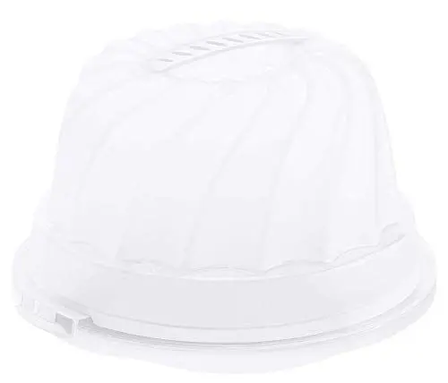 Produktbild: Rotho Fresh Kuchenbehälter für Gugelhupf mit Haube und Tragegriff, Kunststoff (PP) BPA-frei, weiss/transparent, (30.5 x 28.5 x 17.5 cm)
