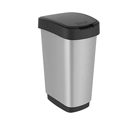 Produktbild: Rotho Twist Mülleimer 50l mit Deckel, Kunststoff (PP)