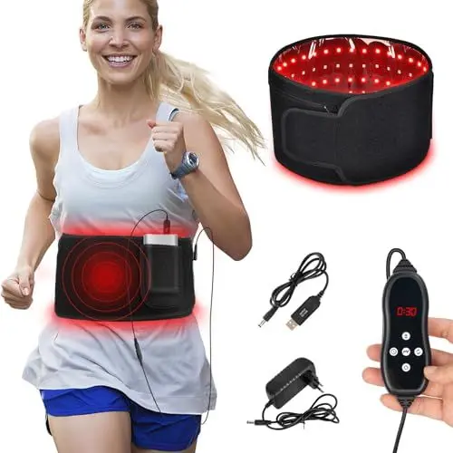 Produktbild: Rotlichtlampe Infrarotlampe Gürtel Gerät,Cozion 660nm und 850nm Rotlichtlampe Einstellbares rotes Licht mit Timer, für Rücken, Schulter, Arm, Muskel