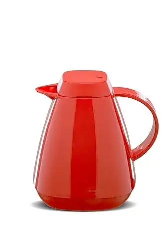 Produktbild: ROTPUNKT Isolierkanne 650 I 1,0 Liter I Glaseinsatz- Geschmacksneutral I Thermosflasche I Thermoskanne I 24h Heiß / 36h Kalt I Robust u. Langlebig I schadstoffrei I Cayenne