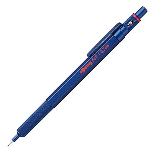 Produktbild: rOtring 600 Druckbleistift | 0,7 mm | Blau | Ergonomisches Vollmetallgehäuse