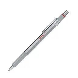 Produktbild: rOtring 600 Kugelschreiber | mittlere Spitze | Schwarze Tinte | silberfarbener Schaft | nachfüllbar