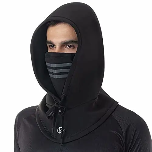 Produktbild: ROTTO Sturmhaube Winter Sturmmaske für Extrem kaltes Wetter Heavyweight Fleece Skimaske Snowboard Fahrrad Herren Damen Schwarz