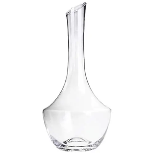 Produktbild: Rotwein-Dekanter, mundgeblasene Weinkaraffe aus Glass mit schrägem Ausguss zur Vermeidung von Verschüttungen, hochwertiges kristallklares, ideal als Geschenk oder als Weingeschenk für zu Hause