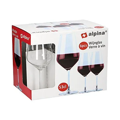 Produktbild: Rotweinkelch, 530 ml, Glas, klar, 6-teilig (6er Pack)