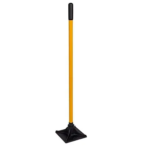 Produktbild: Roughneck Bodenstampfer aus Glasfaser, 20,3 x 20,3 cm, 5,4 kg, Schwarz / Gelb