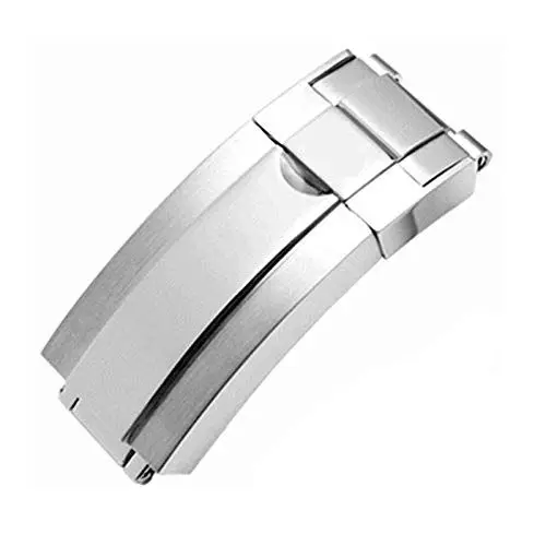 Produktbild: ROUHO 16Mm Riemen Schnalle Stahlgurt-Schnalle Zubehör Für Rolex Deepsea Polizia Di Stato Daytona-Silber