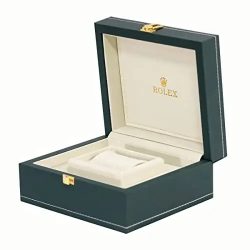 Produktbild: ROUHO Rechteckige Uhrenbox aus PU Leder Uhrenbox Luxus Uhrenbox aus Holz für Rolex Daytona
