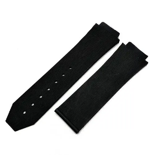 Produktbild: ROUHO Silikon-wasserdichtes Uhrenarmband Ersatz-Uhrenzubehör Gummi-Uhrenarmband für HUB-LOT B-I-G B-A-N-G Classic Fu-sion Series-Schwarz #6: 19 x 13 x 18mm