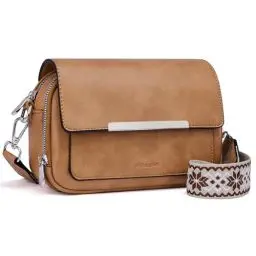 Produktbild: Roulens Damen Handy Umhängetasche, Vegan Leder Crossbody Bag Schultertasche mit Verstellbar Abnehmbar Breiter Gurt