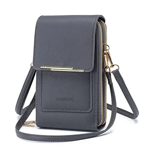 Produktbild: Roulens Klein Handy Umhängetasche,Damen Kleine Umhängetasche,PU Leder Crossbody Schultertasche Reisepass Handytasche mit Kartenschlitz Verstellbar Abnehmbar Schultergurt