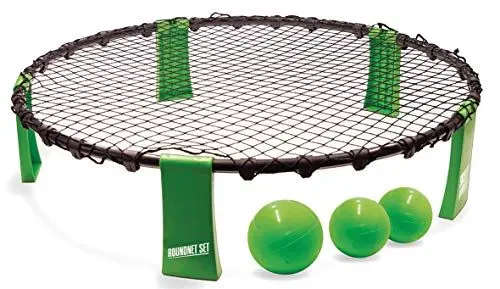 Produktbild: Roundnet Set, komplettes Set für den sofortigen Start, inkl. 3 Bälle, Ballpumpe und Tragetasche, ultimativer Spaßfaktor für Jung und Alt, 970980