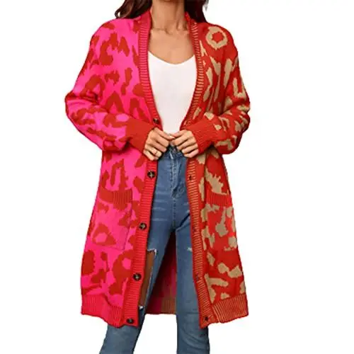 Produktbild: Routinfly Damen Mäntel und Jacken Damen Neue langärmlige Pullover Strickjacke Mantel mittellanger Mantel Motorradjacke
