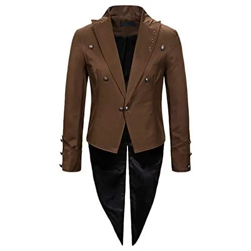 Produktbild: routinfly Herren-Blazer für die Arbeit, lässig, Herrenmantel, Frack, Gothic, Gehrock, Uniform, Smoking, Kostüm, Praty Outwear, Herren-Anzugjacke, Outwear, formelle Geschäftsarbeit, Mantel, Windjacke