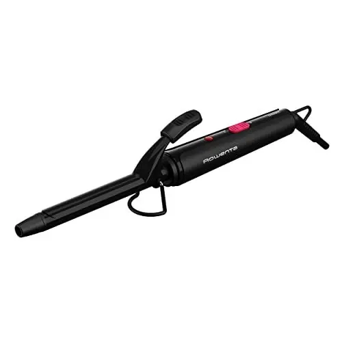 Produktbild: Rowenta Lockenstab, 16 mm, feste und üppige Locken voller Dynamik, Keramikbeschichtung, sanfte Wärme, kühle Spitze, 360°-Drehkabel für Bewegungsfreiheit, sicherer Gebrauch, schwarz/pink, CF2119