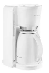 Produktbild: Rowenta CT3801 Filter- Kaffeemaschine Adagio Milano | Mit Kunststoff-Thermokanne | 8-12 Tassen | Weiß/ Edelstahl