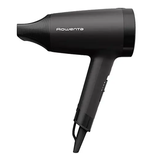 Produktbild: Rowenta CV1801 Express Style Haartrockner, 1900 Effiwatt, 2 Einstellungen, leistungsstark, Kaltlufttaste, 1,8 m Netzkabel, kompaktes und ultraleichtes Design, Schwarz