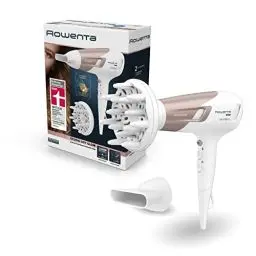 Produktbild: Rowenta Studio Dry Glow Haartrockner, 2100 Watt, Föhn mit Diffusor für Locken, 3 Temperatur- und 2 Geschwindigkeitsstufen, Ionenfunktion, Kaltlufttaste, weiß/roségold, CV5830