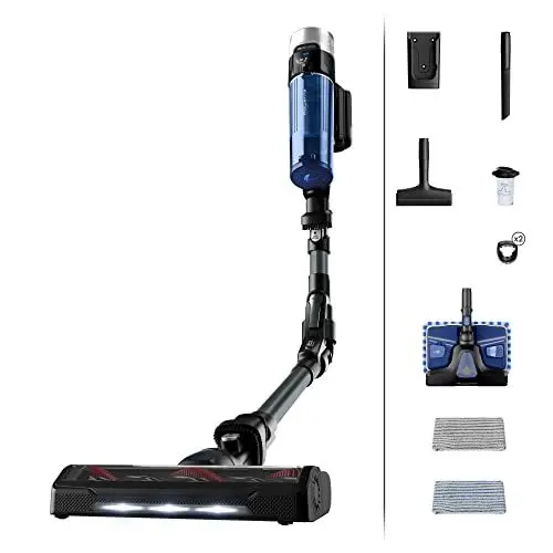 Produktbild: Rowenta RH20C2 X-Force Flex 9.60 Allergy Aqua kabelloser Akku-Stabstaubsauger | 100 Air Watt | herausnehmbarer Akku | bis zu 45 Min. Laufzeit | kompakt | Flex-Gelenk | LED-Düse | Blau/Schwarz