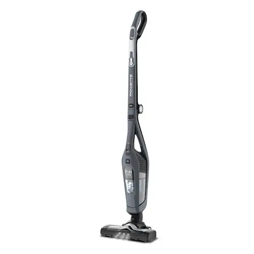 Produktbild: Rowenta RH6756 Dual Force 2-in-1-kabelloser Akku-Stabstaubsauger | mit integriertem Handstaubsauger | Saugkopf mit LED Beleuchtung | sehr leicht | 45 Minuten Akku-Laufzeit | Grau