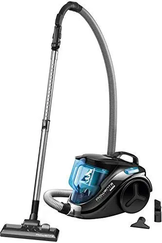 Produktbild: Rowenta RO3731 Compact Power Cyclonic | Beutelloser Staubsauger | Leise | 750 Watt | 1,5 Liter Fassungsvermögen | schwarz/blau