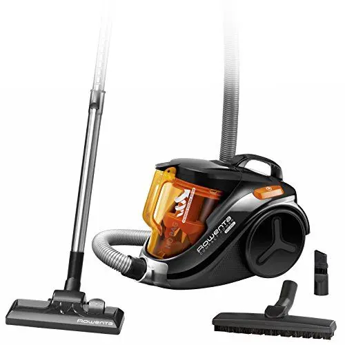 Produktbild: Rowenta RO3753 RO3753EA Compact Power Cyclonic Bodenstaubsauger, 1.5 liters, Schwarz, Orange