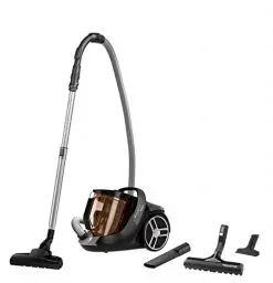 Produktbild: Rowenta RO7230 beutelloser Bodenstaubsauger Silence Force Cyclonic | 550 Watt | 2,5L Staubvolumen | Kompakte Größe | Langlebiger EffiTech-Motor | Schwarz/Braun